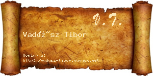Vadász Tibor névjegykártya